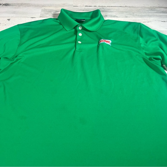 Nike Golf Men’s Sonic Performance Polo Shirt Green Size Large Fast Food - Picture 2 of 6